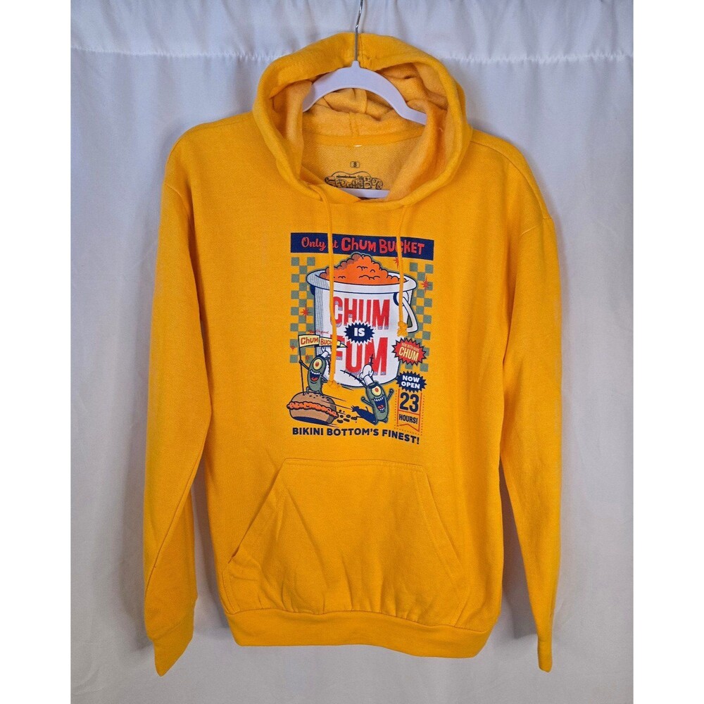 SpongeBob Yellow Chum Bucket Hoodie NWOT